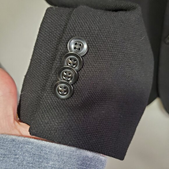 ZARA ESSENTIALS Daily Outfit Oversized Fit Blazer Double Button Black Women's XL - Picture 4 of 16